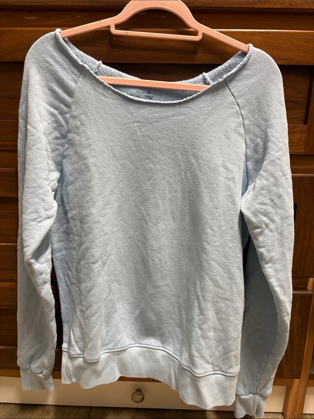 Brandy Melville NWOT Off-the-Shoulder Light Blue Pullover Sweatshirt